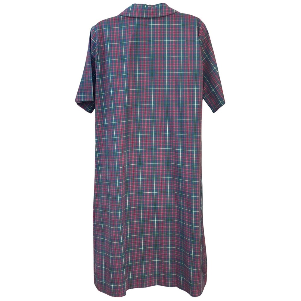 Vintage Ina Carol Plaid Shift Dress Dark Academia Preppy Classic Preppy Tartan - Picture 4 of 7